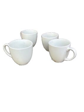 NEW!! Set of 4 White Teacups